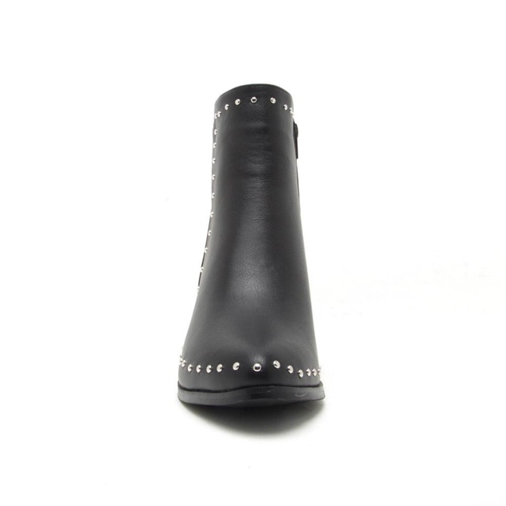 ❤️ Black studded leather block heel booties 1 LEFT - Picture 7 of 8
